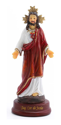 Estatua Sagrado Corazón Jesús Brazos Abiertos Viaje 13.7cm