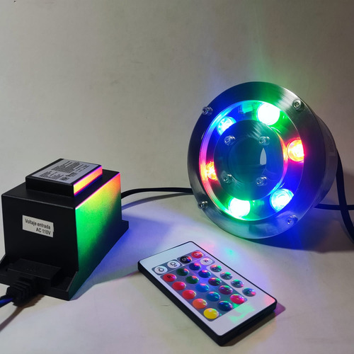 Empotrable Led 6w=60w Sumergible Fuentes Alberca Rgb Multico