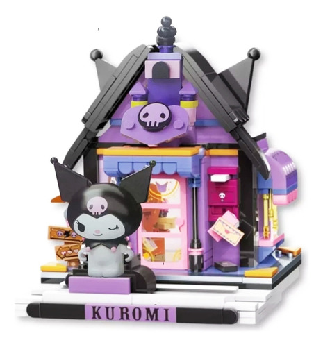 Casita De Kuromi Armable, Bloques Kitty Cantidad De Piezas 438