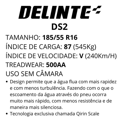 Pneu Delinte Aro R16 185/55r16 87v Ds2 Nissan March