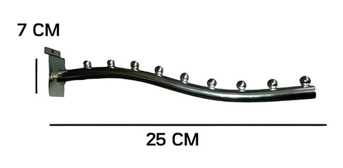 Pack 10 Ganchos Cascada De 25 Cm Panel Ranurado Blistero