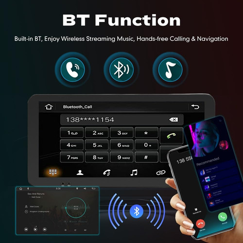 Kunfine Car Play Android - Visualización De Radio Gps Estére