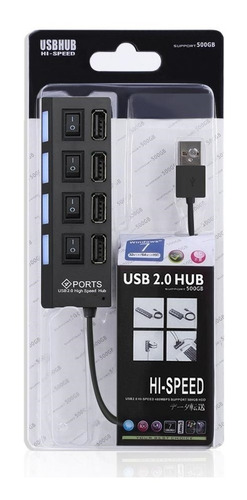 Imagem 1 de 1 de Hub Usb 2.0 4 Portas