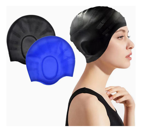 Gorro De Natación Silicona Resistente Protección Oídos