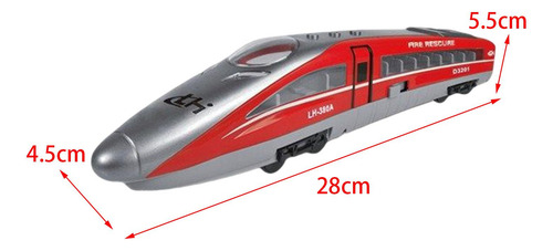 Juguete De Tren De Alta Velocidad Con Sonido Y Luces Rojo