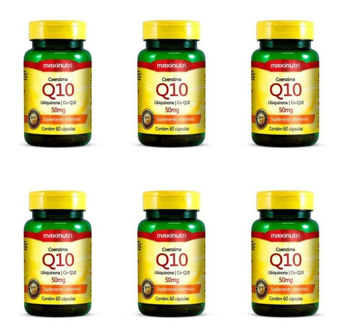 Imagem 1 de 1 de Maxinutri Coenzima Q10 50mg C/60 (kit C/06)