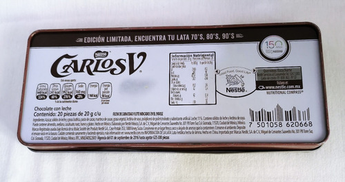 Lata Coleccionable De Chocolate Carlos V * Edicion Especial (Usado)