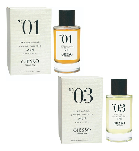 Combo Perfumes Giesso Collection N° 01 + N°03 100 Ml 