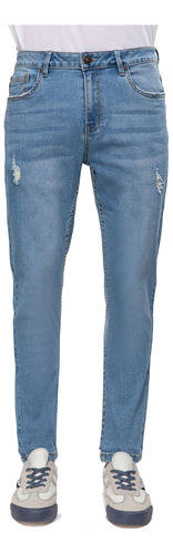 Jeans Skinny 505 Roturas Celeste Hombre Fashion´s Park