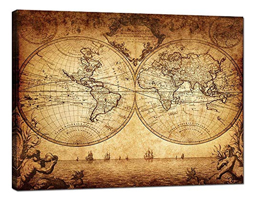 - Canvas Wall Art Antique Vintage Classic Style Canvas ...