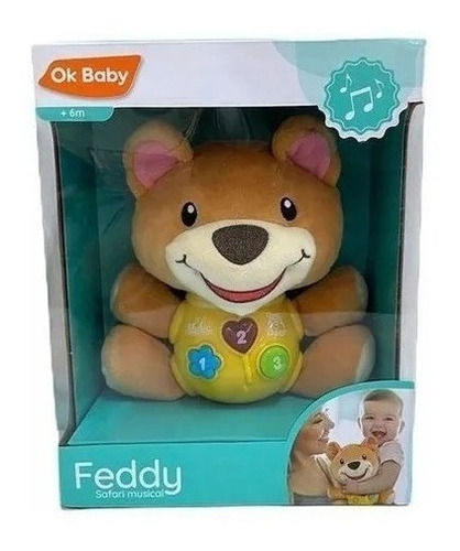 Imagen 2 de 6 de Osito Feddy Safari Musical Ok Baby Ploppy Bb0204