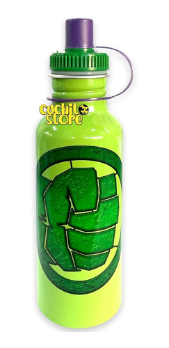 Hulk Botella Metalica Grande Niños Agua Y Bebidas 600ml