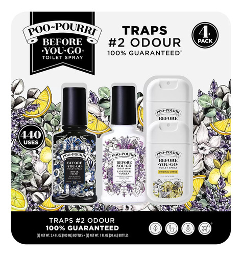Poo Pourri Aromatizante En Spray Para Baño 4 Pzs