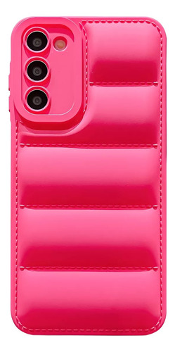 Funda Silicona Puffer Compatible Con Samsung Galaxy S22 Fucsia Silicona Puffer