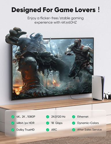 Imagen 7 de 7 de Cable 10 Mts Hdmi 4k Alta Velocidad Conector Bañado En Oro