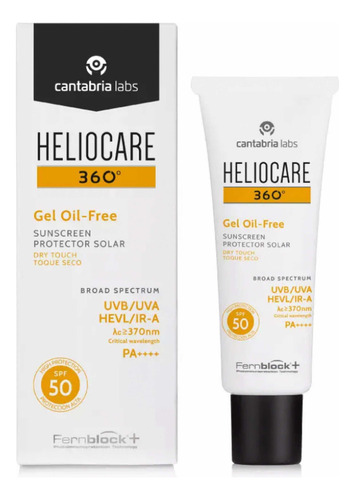 Protector Solar Heliocare 360 Gel Oil Free 50ml  Sin Color