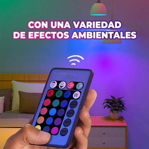 Foco Inteligente Led Rgb Con Control Remoto Colores 5w Ele-g Rgb
