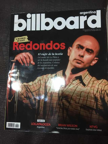 Revista Billboard Redondos 30 Años Gulp 2015