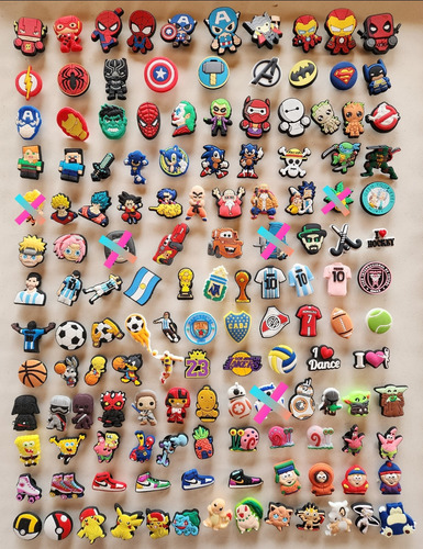 Pins Pines Adornos Para Zuecos Gomones Croks Combo X 6 Elegi