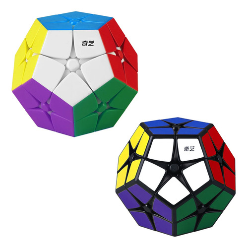 Cubo Mágico Pentágono De 3x3x3 Piezas Spacezat Cubo Rubik Qiyi Megaminx Color Negro