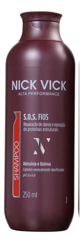 Shampoo S.o.s Fios Abissínia E Quinoa 250ml - Nick Vick