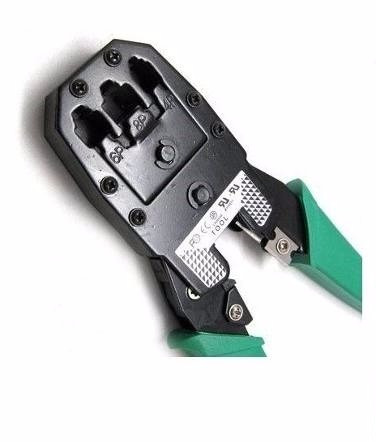 Imagen 3 de 3 de Pinza Crimpeadora Rj45 Rj11 Rj9 De Red Y Telef. + 100 Fichas