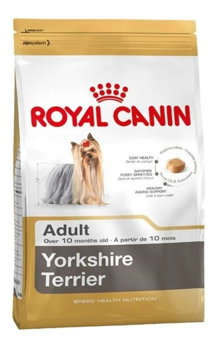 Ração Royal Canin Breed Health Nutrition Yorkshire Terrier para cachorro adulto da raça pequena sabor mix em saco de 7.5kg