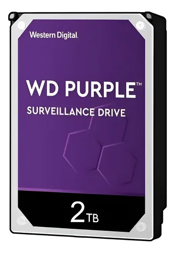 Hd 2 Tera Sata Para Cftv Purple Western Digital Intelbras Roxo