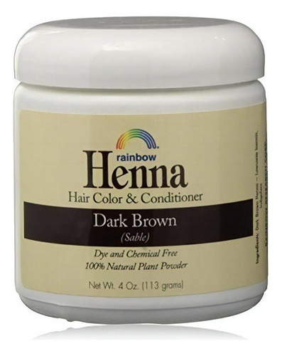  Rainbow Henna Persian Dark Brown Color Del Cabello 4 Oz, 2