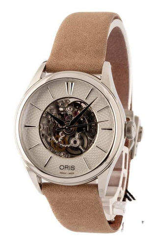 Reloj De Mujer Oris Artelier Skeleton Steel