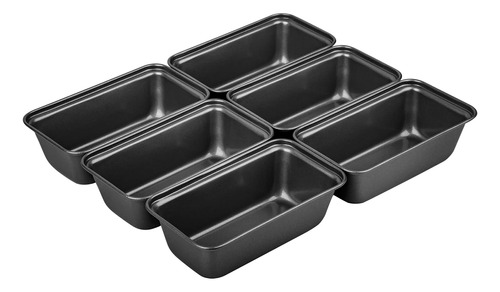 Tiawudi Paquete De 6 Mini Moldes Para Pan, Sartén Antiadhere