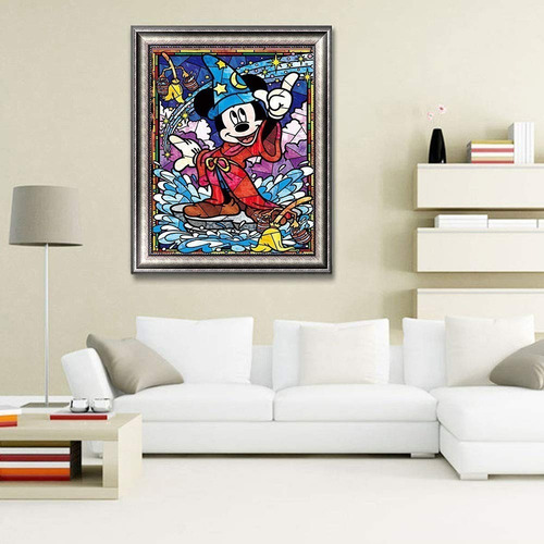 Imagen 2 de 6 de 5d Diamond Mickey Mouse Fantasia Diam Cuadrado 40 X 50 Cm