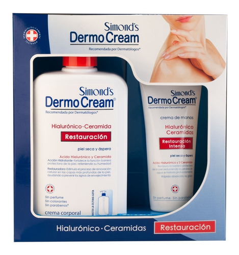 Pack Cremas Dermocream Hialurónico 400ml+pomo De Manos 80ml