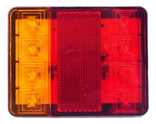 Set X2 Foco Trasero Led P/ Camion Cuadrado De 12 A 24 Volt