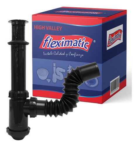 Cespol Flexible Negro Para Lavabo C/check Fleximatic 2218n