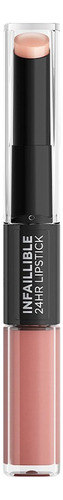 L'oréal Paris Lipstick Infallible 24hr X3 Dos Pasos 803 Eternally Exposed Brillo