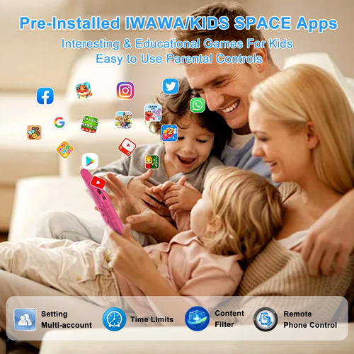 Tableta Infantil Ziovo 2025 De 10 Pulgadas Con Android 14, 2