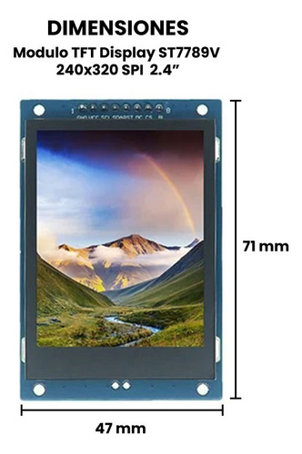 Modulo Tft Display St7789v 240×320 Spi 2.4 Pulgadas
