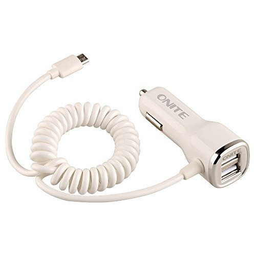 Onite 34 A Doble Usb Cargador De Coche Con Cable En Espiral