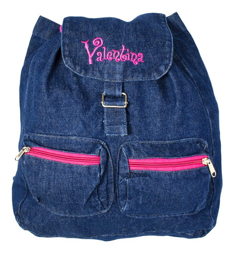 Mochila De Jean Reforzado Urbana 3 Bolsillos C/ Estampado