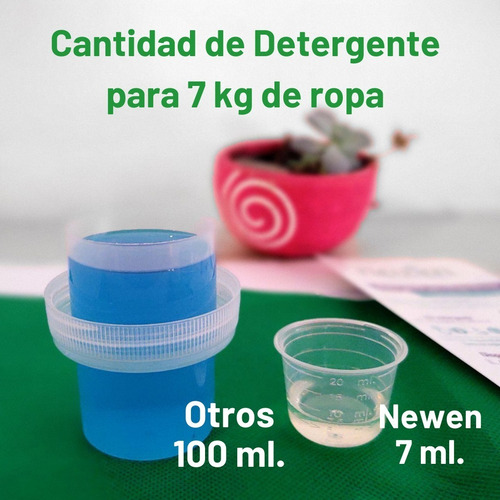 Imagen 4 de 10 de Newen 4 Litros +2 Barras +2 Medidor Detergente Sin Enjuague