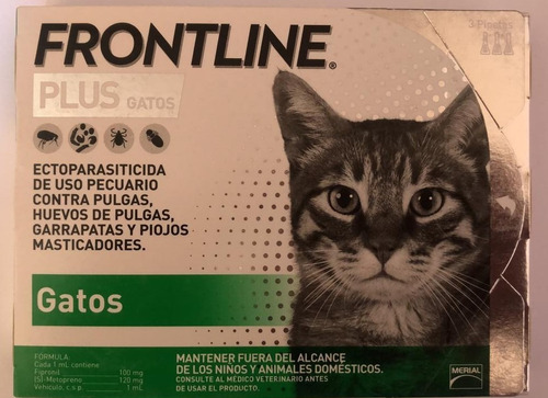 Frontline Plus Para Gato Paquete 3 Pipetas 