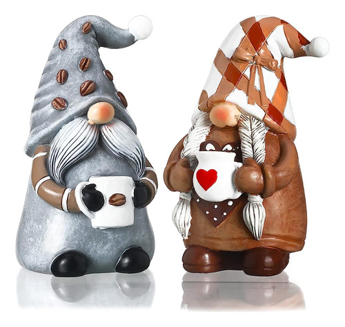 2 Pack Coffee Gnomes Coffee Bar Decor Accessories Christmas 