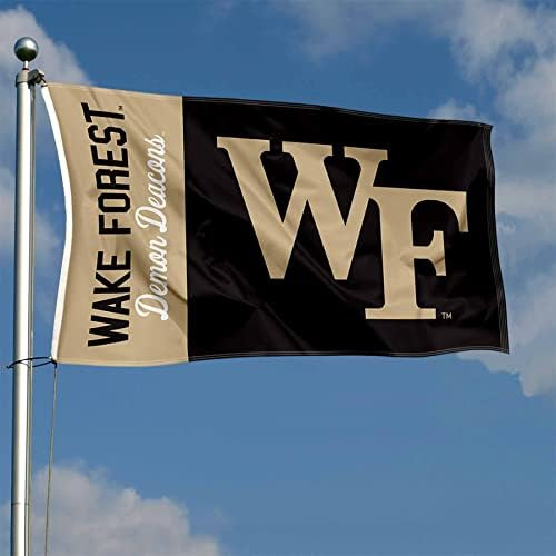 Wake Forest Demon Deacons Logotipo Wf Bandeira Grande Com I