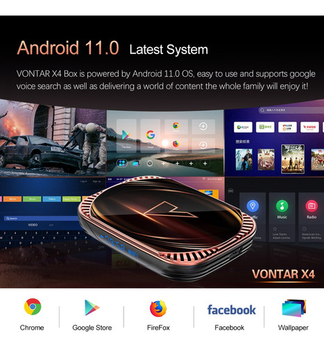 Vontar X4 Android 11.0 Tv Box Amlogic S905x4 4gb 32gb