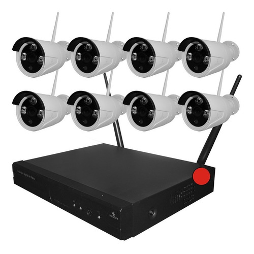 Imagen 1 de 9 de Kit 8 Camaras Wifi Inalambricas Cctv Ip Vigilancia Seguridad