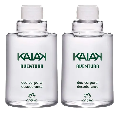 2 Refil Perfume Deo Corporal Masculino Kaiak Aventura 100ml Da Natura
