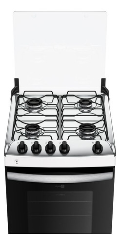Fogão 4 Bocas Atlas Agile Up Glass Mesa Inox Branco Bivolt