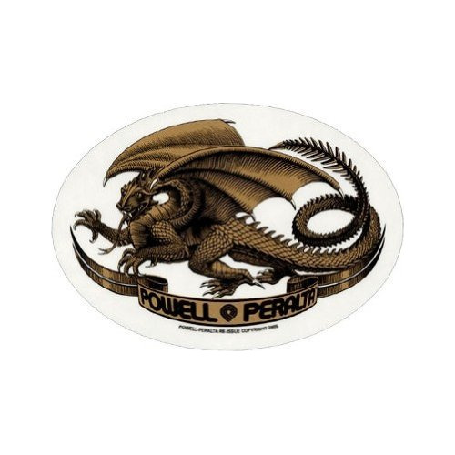 Adhesivo Decorativo Para Monopatin Diseño Dragon Ovalado