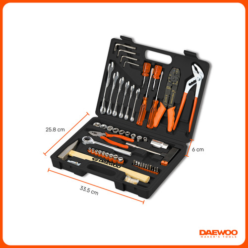Kit Herramientas Daewoo Dahts100 100 Pzs Maletín Negro